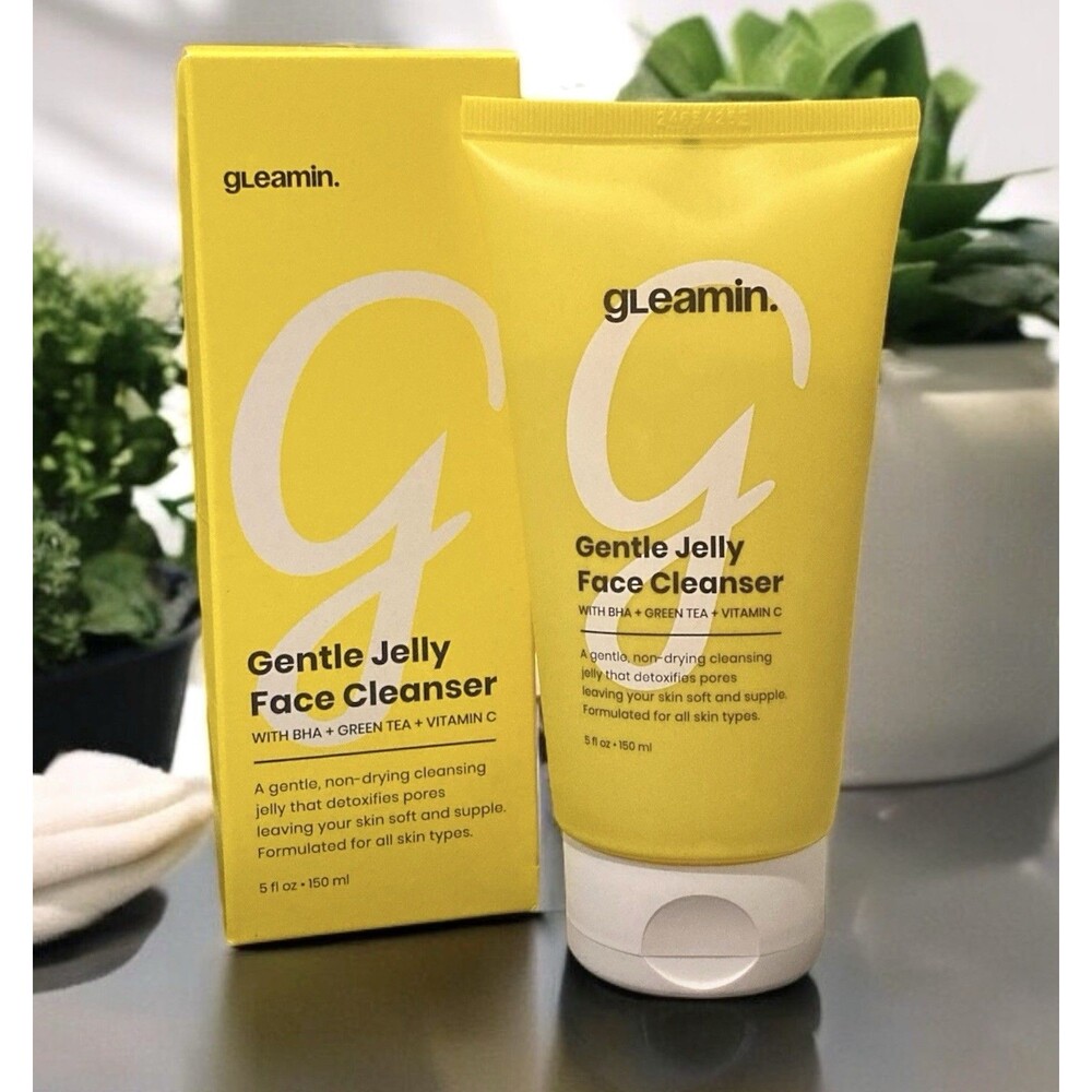 Australian Vegan Jelly Face Cleanser Unclog Pores Reduce Blemishes BHA Turmeric